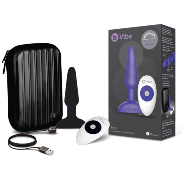 b-Vibe Trio Vibrating Anal Plug Black