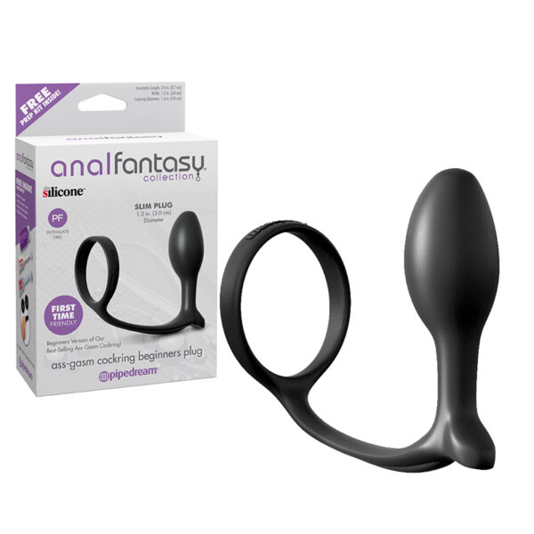 AFC Ass-Gasm CockRing Beginners Plug Blk