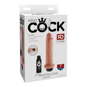 King Cock 7in Squirting Cock Beige