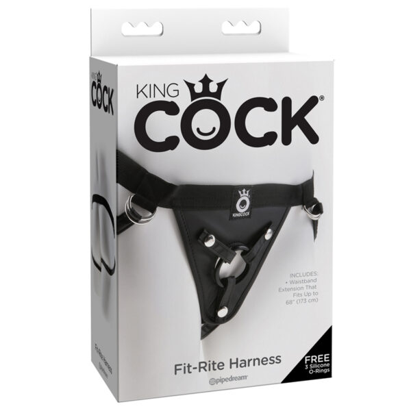 King Cock Fit Rite Harness Black