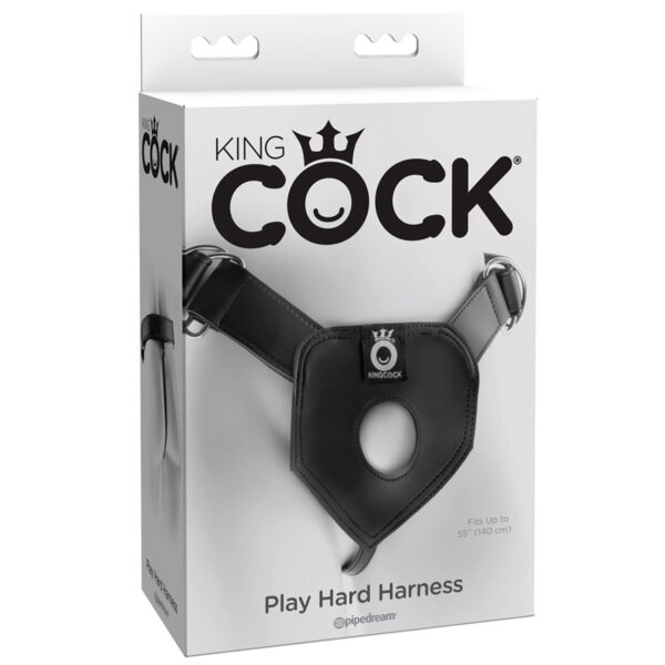 King Cock Play Hard Harness Black