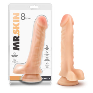Dr. Skin Cock 1 Dildo 9in w/Balls Beige