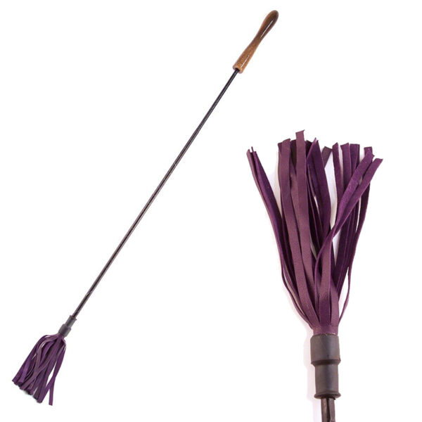 Rouge Riding Crop w/Rnded Wood Handle Pu