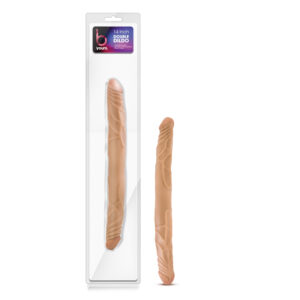 B Yours 14in Double Dildo Tan