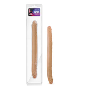B Yours 16in Double Dildo Tan