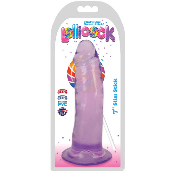 Lollicock Slim Stick 7in Dildo Grape