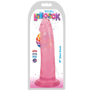 Lollicock Slim Stick 8in Dildo Cherry