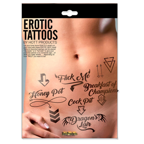 Adult Erotics Tattoos Assorted Pack