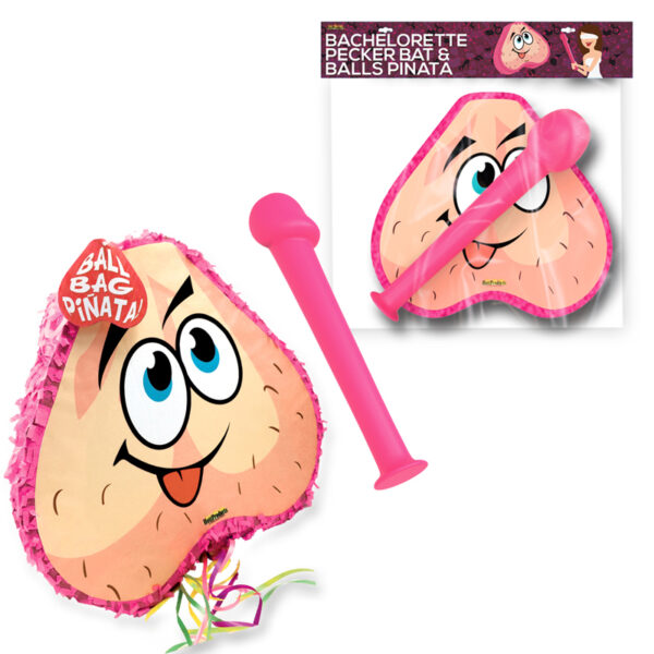 Pink Pecker Bat&Ball Pinata Combo Pack
