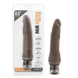 Dr. Skin Vibe 7 Dildo 8.5in Vibrat Brn