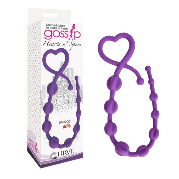 Gossip Hearts N Spurs Anal Beads Violet