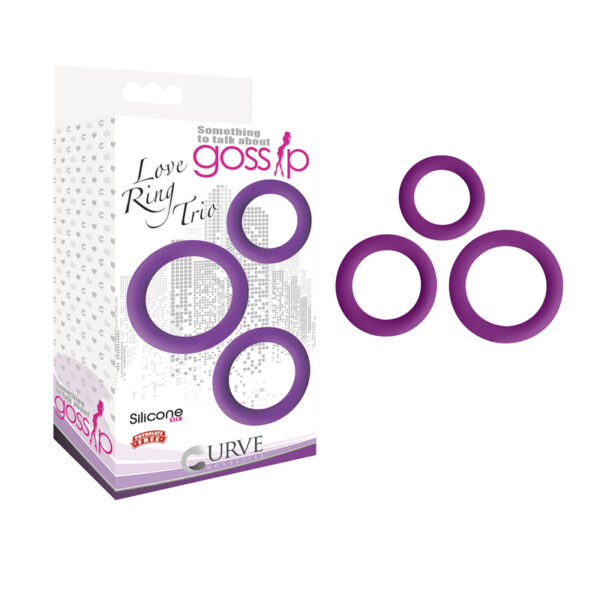 Gossip Love Ring Trio Cockrings Violet