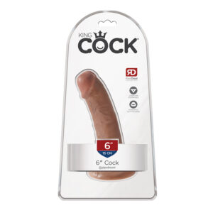 King Cock 6in Cock w/ Suction Cup Tan