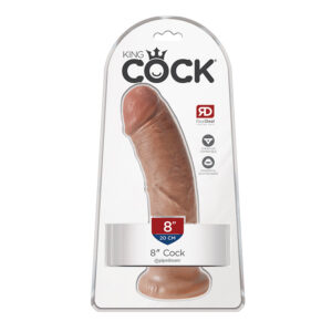 King Cock 8in Cock w/ Suction Cup Tan