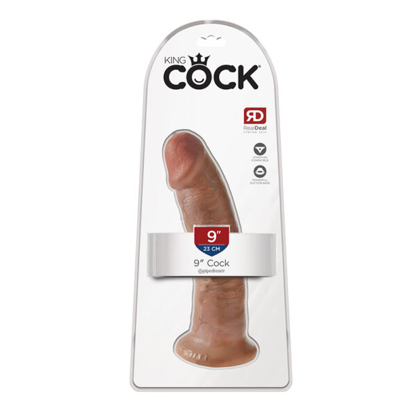 King Cock 9in Cock w/ Suction Cup Tan