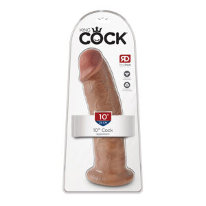 King Cock 10in Cock w/ Suction Cup Tan