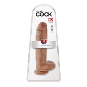 King Cock 11in Cock w/ Balls Tan