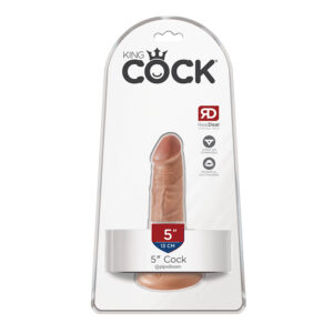 King Cock 5in Cock w/ Suction Cup Tan