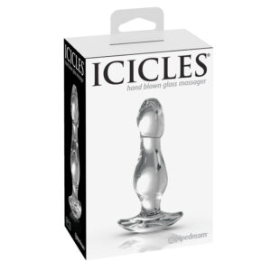 Icicles #72 Glass Anal Plug Clear