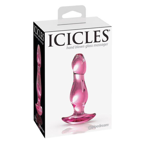 Icicles #73 Glass Anal Plug Pink