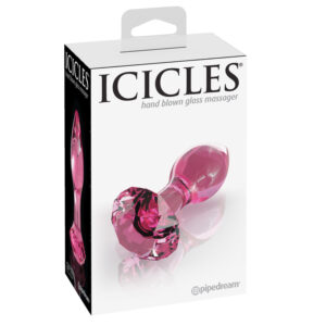 Icicles #79 Glass Plug Faceted Base Pnk