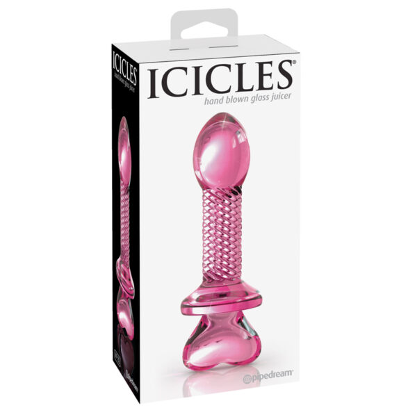 Icicles #82 Glass Juicer Dildo Heart Pnk