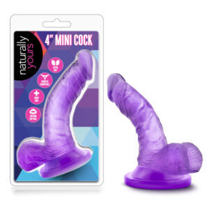 Naturally Yours 4in Mini Cock Purple