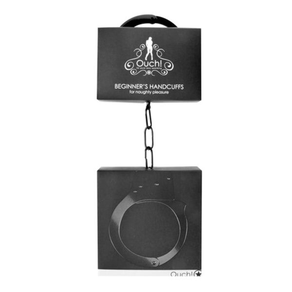 Ouch Beginner's Metal Handcuffs Black