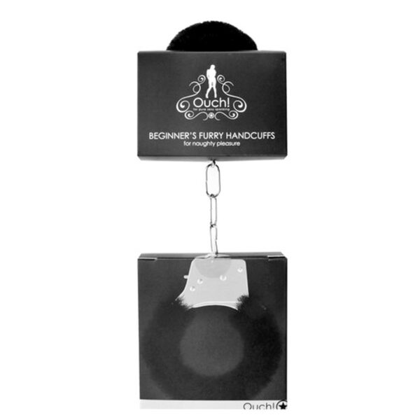 Ouch Beginner's Furry Handcuffs Black