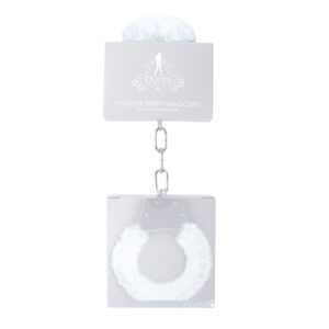 Ouch Pleasure Furry Handcuffs White