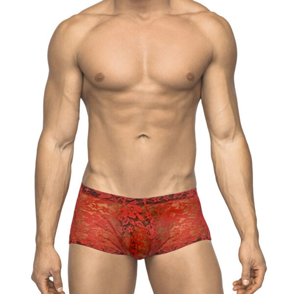 MP Stretch Lace Mini Short Red Lrg