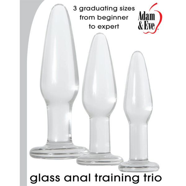 A&E Glass Anal Training Trio 3Pc Clear