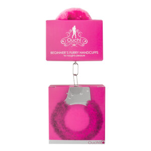 Ouch Beginner's Furry Handcuffs Pink