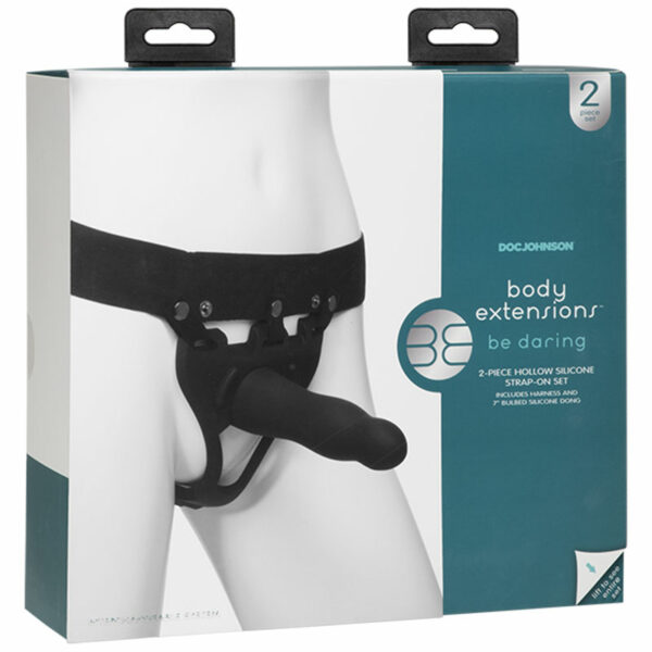 Body Ext Hollow Slim Strap-On 2pc Set