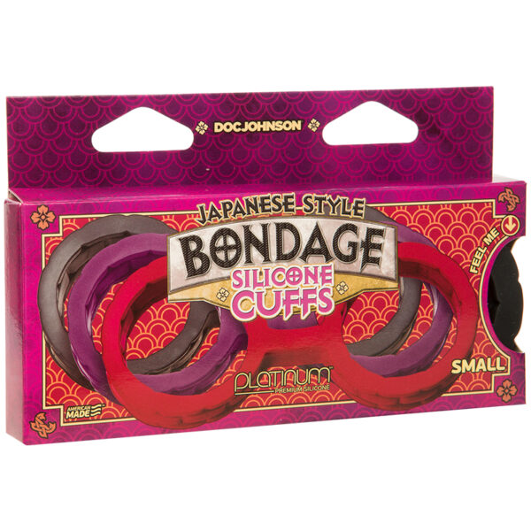 Japanese Bondage Silicone Cuffs Sm Black