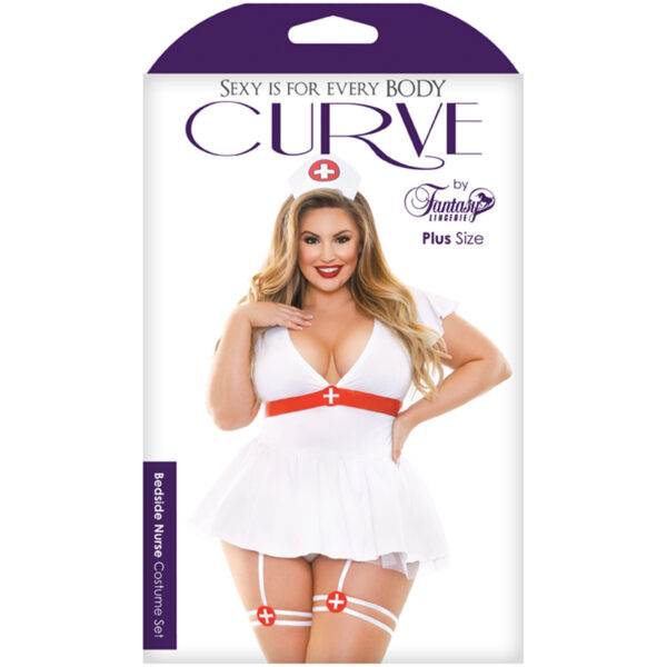 FL Curve Bedside Nurse Costume Wht 3X4X