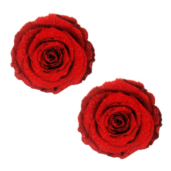 Neva Nude Pasty Red Rose Glitter Velvet
