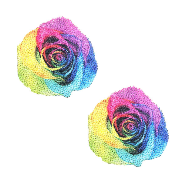 Neva Nude Pasty Rainbow Rose Glitter Vel