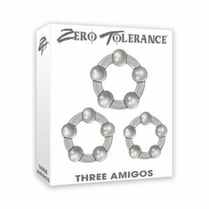 ZT Three Amigos 3Pc Cockring Set Clear