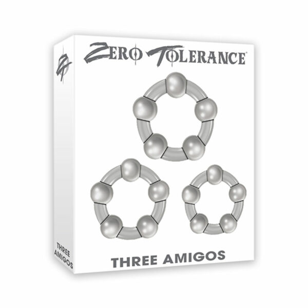 ZT Three Amigos 3Pc Cockring Set Clear