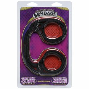 Japanese Style Bondage Cotton Cuffs Blk