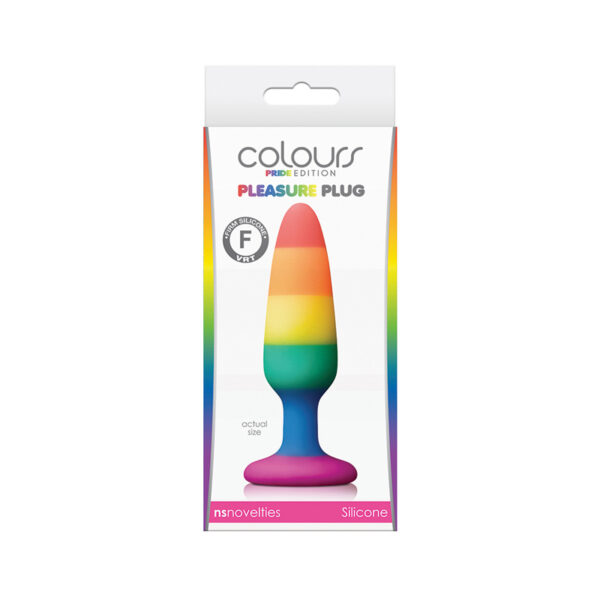 Colours Pride Pleasure Plug Small Rainbo