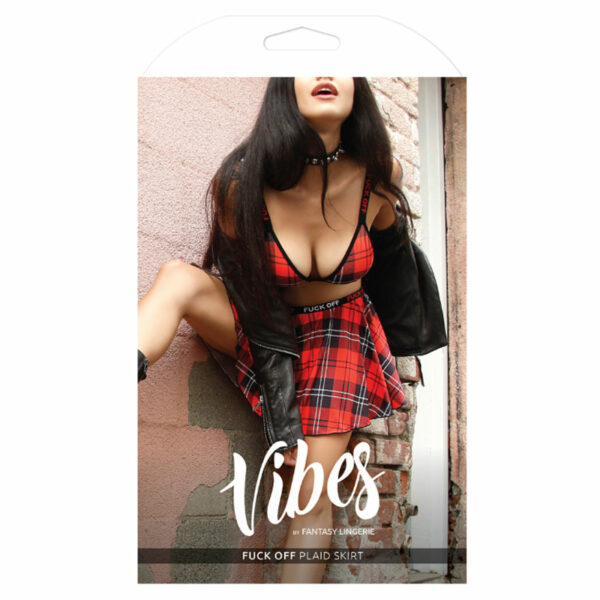 FL Vibes Fuck Off Plaid Skirt ML