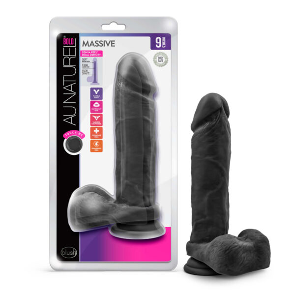 Au Naturel Bold Massive 9in Posable Blk