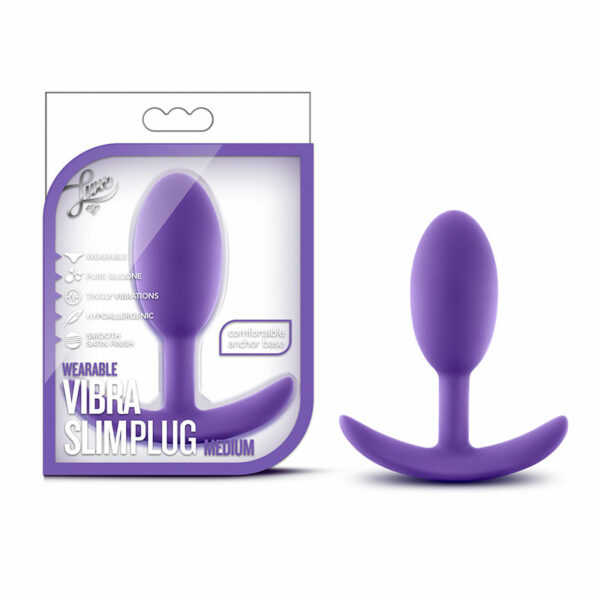 Luxe Wearable Vibra Slim Plug Med Pur