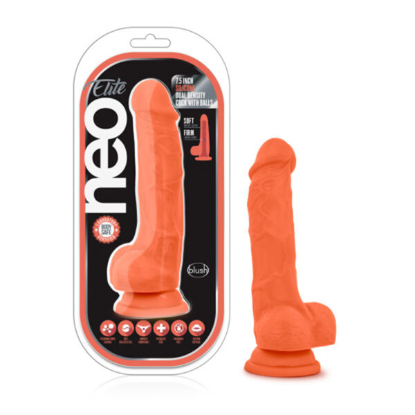 Neo Elite 7.5in Sili DualDens Neon Orang