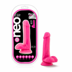 Neo Elite 6in Sili Dual Dens Neon Pink