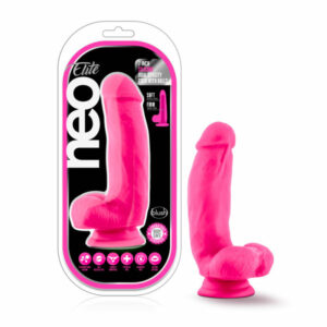Neo Elite 7in Sili Dual Dens Neon Pink