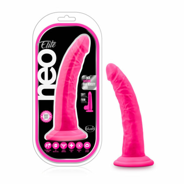 Neo Elite 7.5in Sili Dual Dens Neon Pink