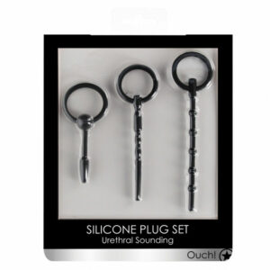 Ouch UrethralSound 3Pc Sili Plug Set Blk